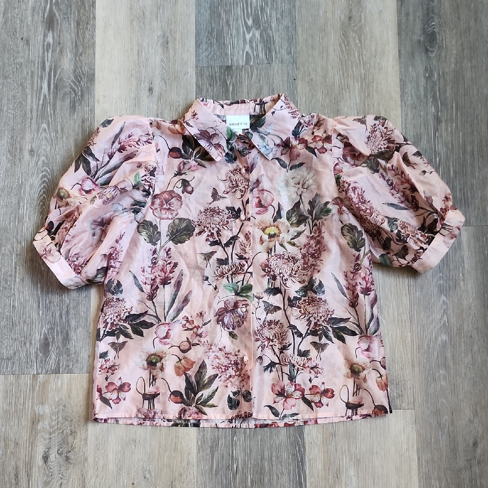 Bailey 44 Pink Floral Blouse